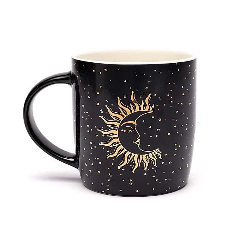 Kubek porcelanowy do herbaty kawy 400ml - Sun & Moon