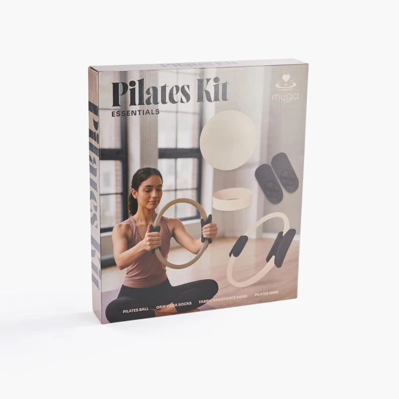 Zestaw do pilatesu myga Pilates Kit Essentials - beżowy