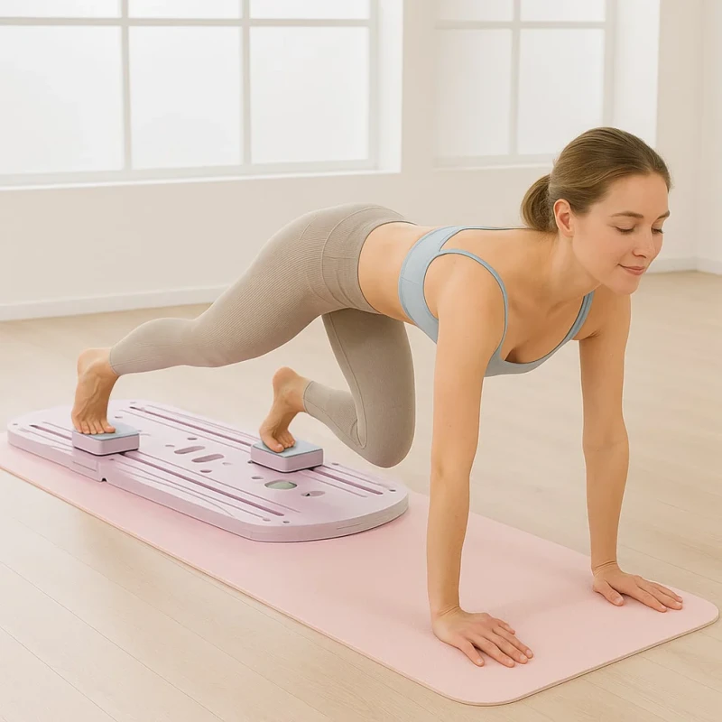 Reformer do pilatesu Myga Portable Pilates Set - różowy