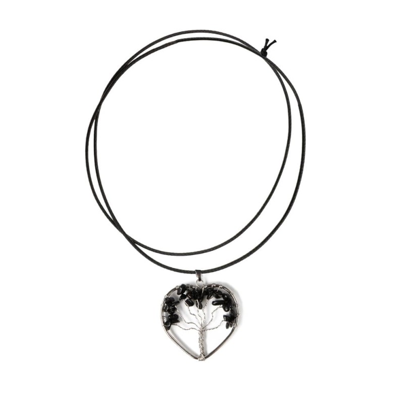 Naszyjnik myga Tree of Life - Obsydian