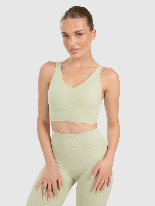 Stanik sportowy do jogi i pilatesu 4F - Zielony