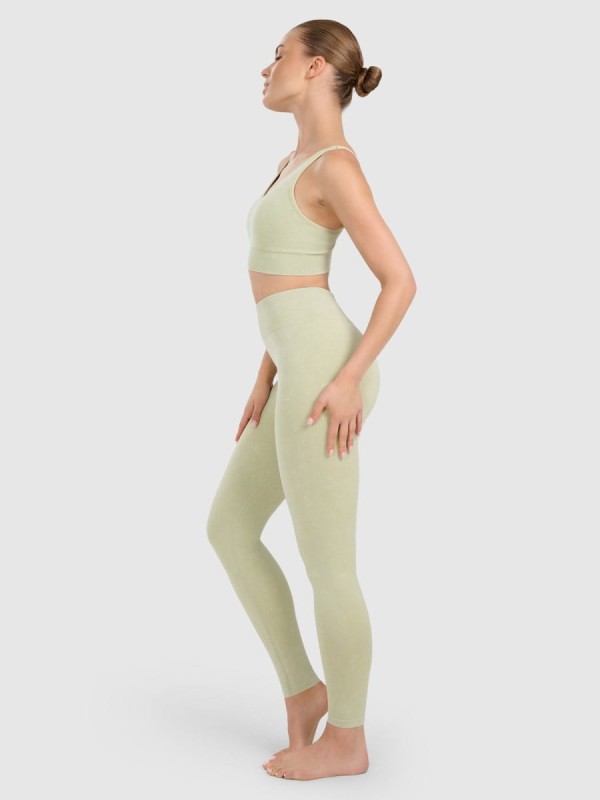 Stanik sportowy do jogi i pilatesu 4F - Zielony