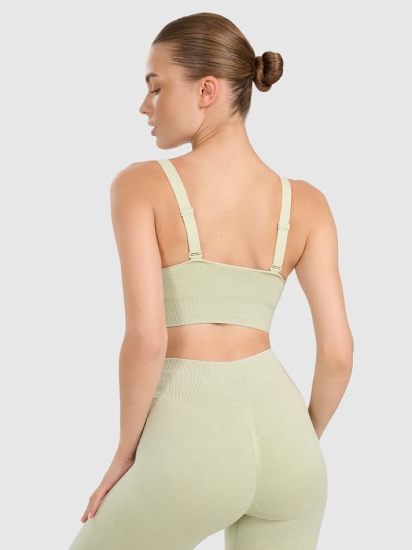 Stanik sportowy do jogi i pilatesu 4F - Zielony