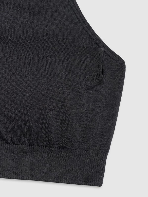 Stanik sportowy do jogi i pilatesu 4F - Czarny