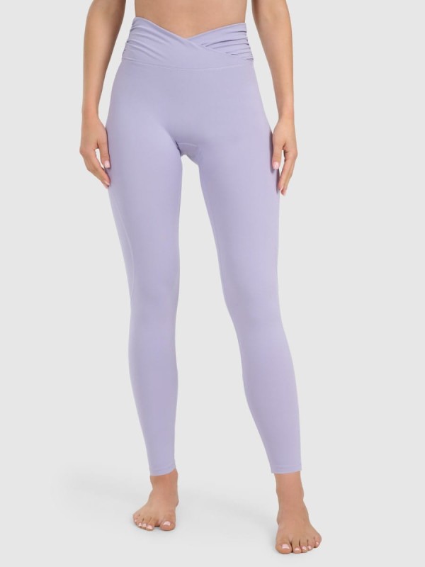 Legginsy do jogi i pilatesu bezszwowe z wysokim stanem 4F - Niebieski