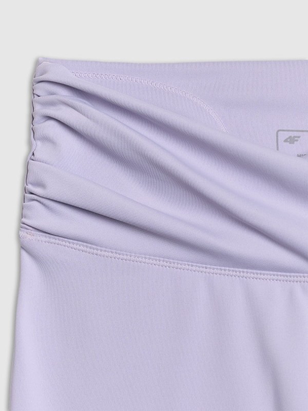 Legginsy do jogi i pilatesu bezszwowe z wysokim stanem 4F - Niebieski