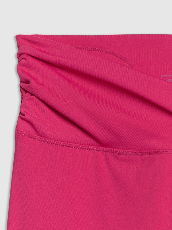 Legginsy do jogi i pilatesu bezszwowe z wysokim stanem 4F - Różowy