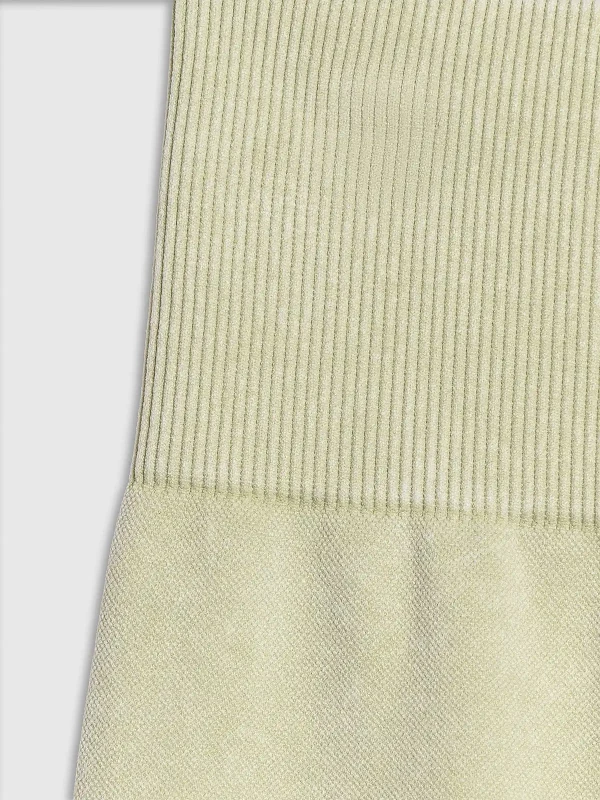 Legginsy push-up do jogi i pilatesu bezszwowe z wysokim stanem 4F - Zielony