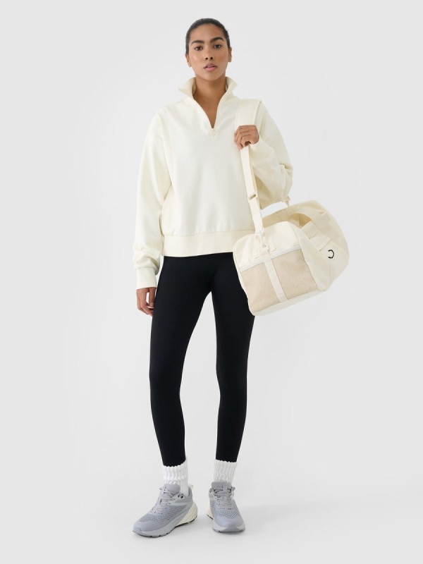 Legginsy z wysokim stanem do jogi i pilatesu 4F - Czarny