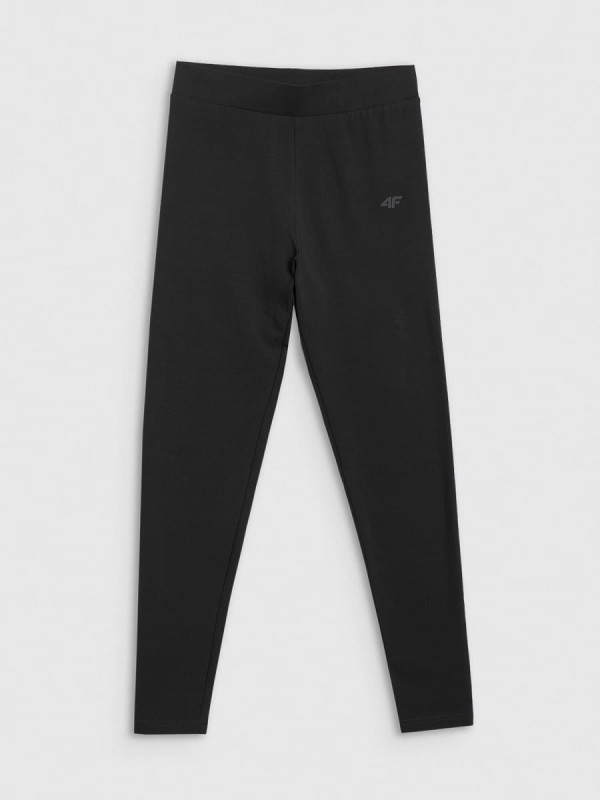 Legginsy dzianinowe do jogi i pilatesu 4F - Czarny