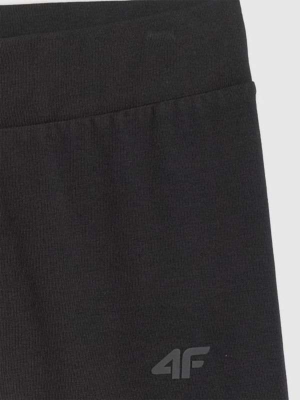 Legginsy dzianinowe do jogi i pilatesu 4F - Czarny