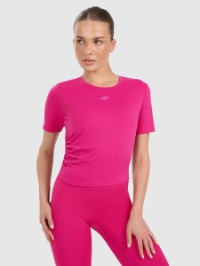 Koszulka do jogi i pilatesu 4F - Różowy