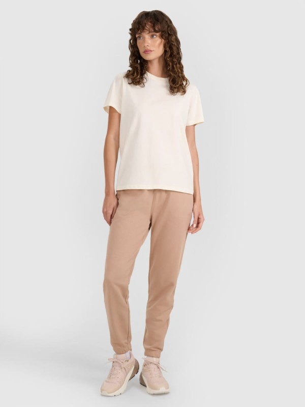 Koszulka do jogi i pilatesu 4F - Beżowy