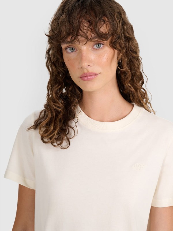 Koszulka do jogi i pilatesu 4F - Beżowy