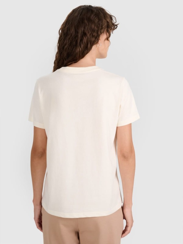 Koszulka do jogi i pilatesu 4F - Beżowy