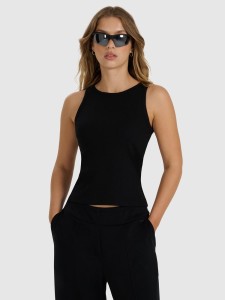 Koszulka top do jogi i pilatesu 4F - Czarny