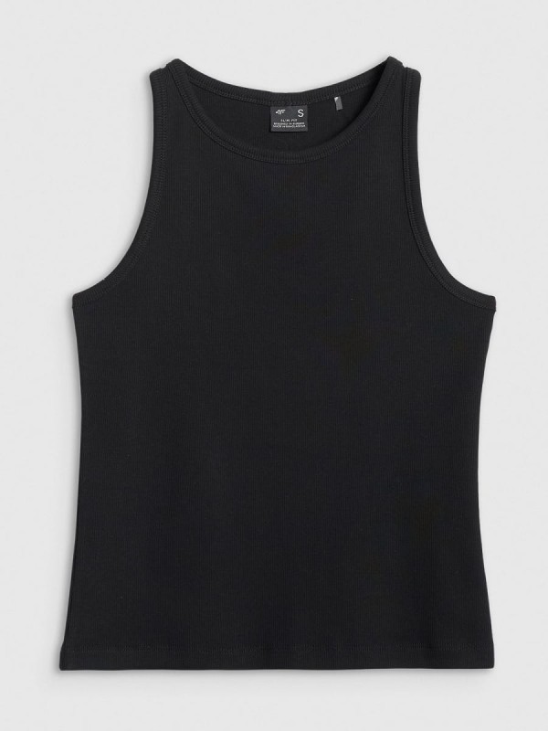 Koszulka top do jogi i pilatesu 4F - Czarny