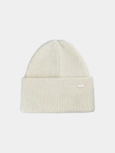 Czapka zimowa beanie damska - biała