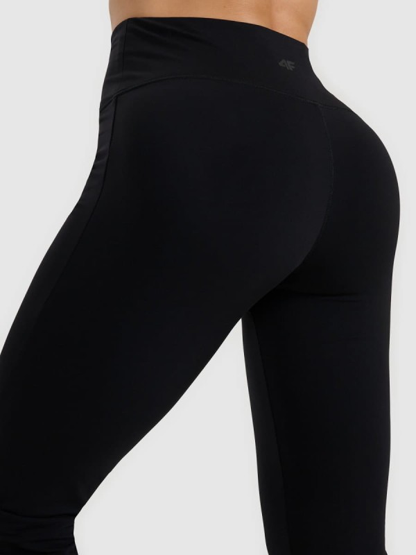 Spodnie do jogi i pilatesu z szerokimi nogawkami - Czarny