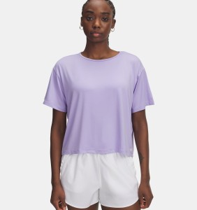 Koszulka do jogi i pilatesu damska Under Armour Motion - wrzosowy