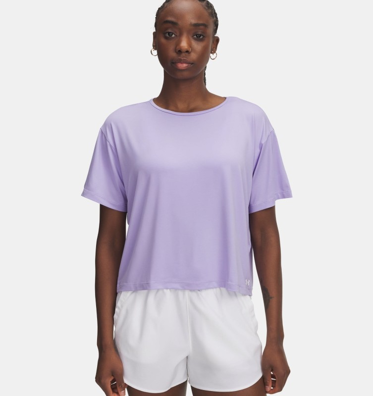 Koszulka do jogi i pilatesu damska Under Armour Motion - wrzosowy