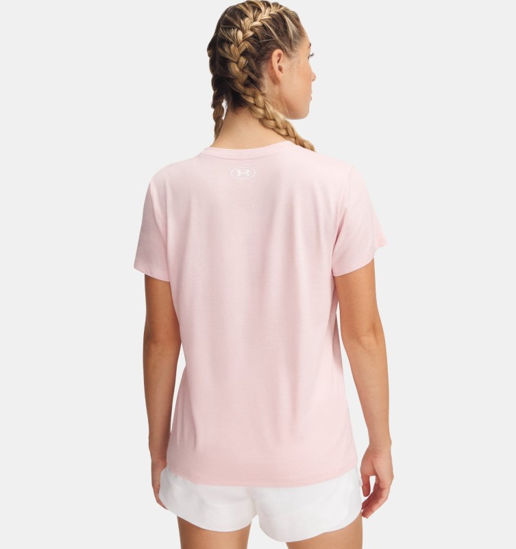 Koszulka do jogi i pilatesu damska Under Armour V-Neck - różowy