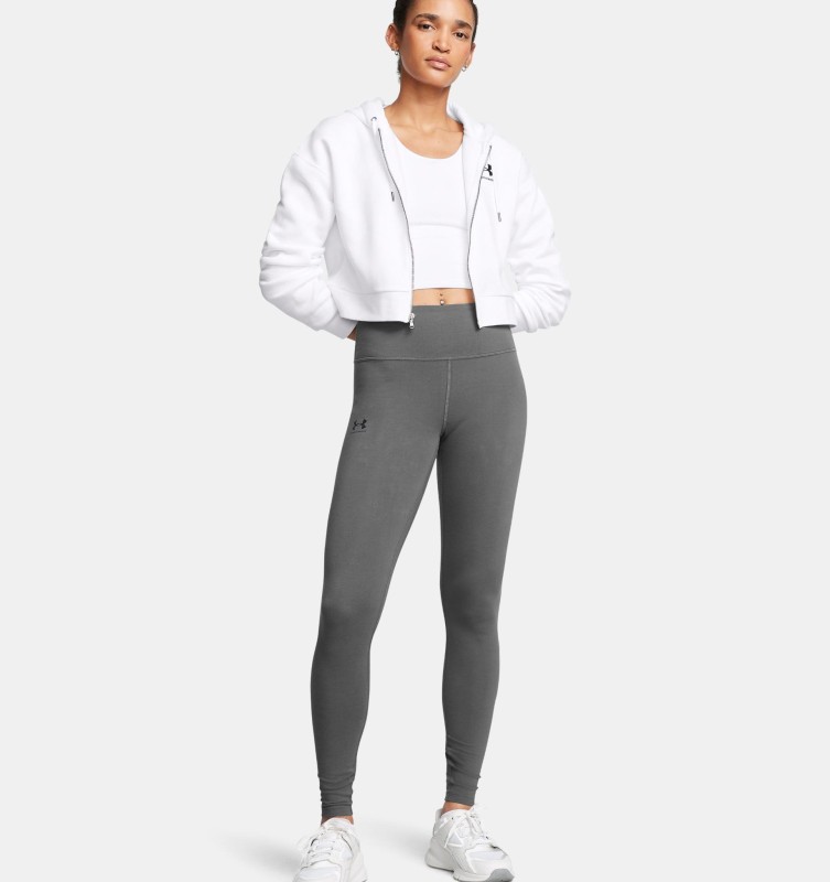 Legginsy damskie do jogi i pilatesu Under Armour Rival - szary