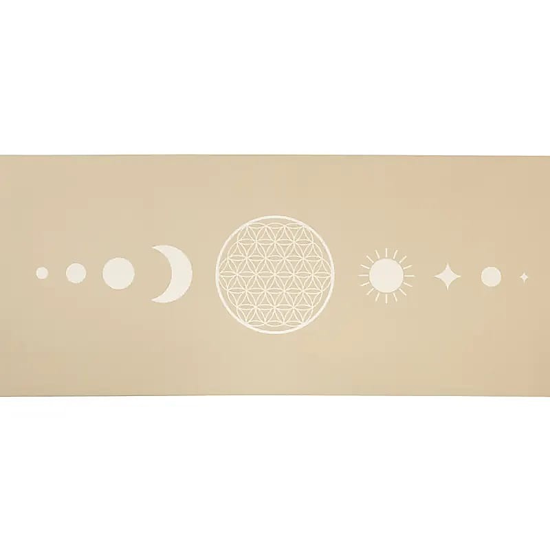 Mata do jogi Yogi & Yogini Premium TPE kwiat życia beżowy