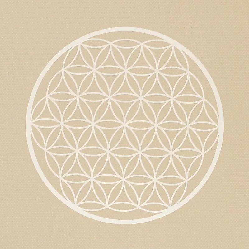 Mata do jogi Yogi & Yogini Premium TPE kwiat życia beżowy