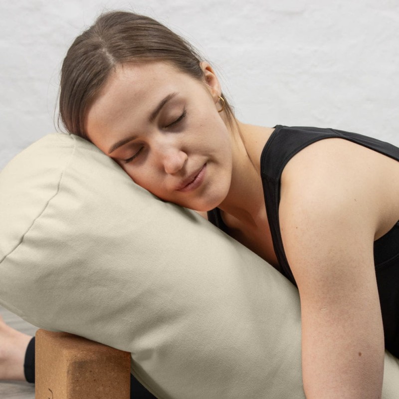 Wałek / bolster do jogi myga - beżowy