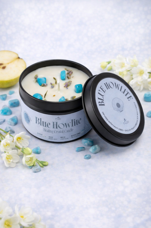 Świeczka zapachowa myga Blue Howlite