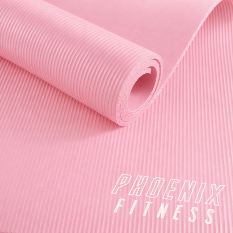 Mata do pilatesu Phoenix Fitness 1,5cm - różowy