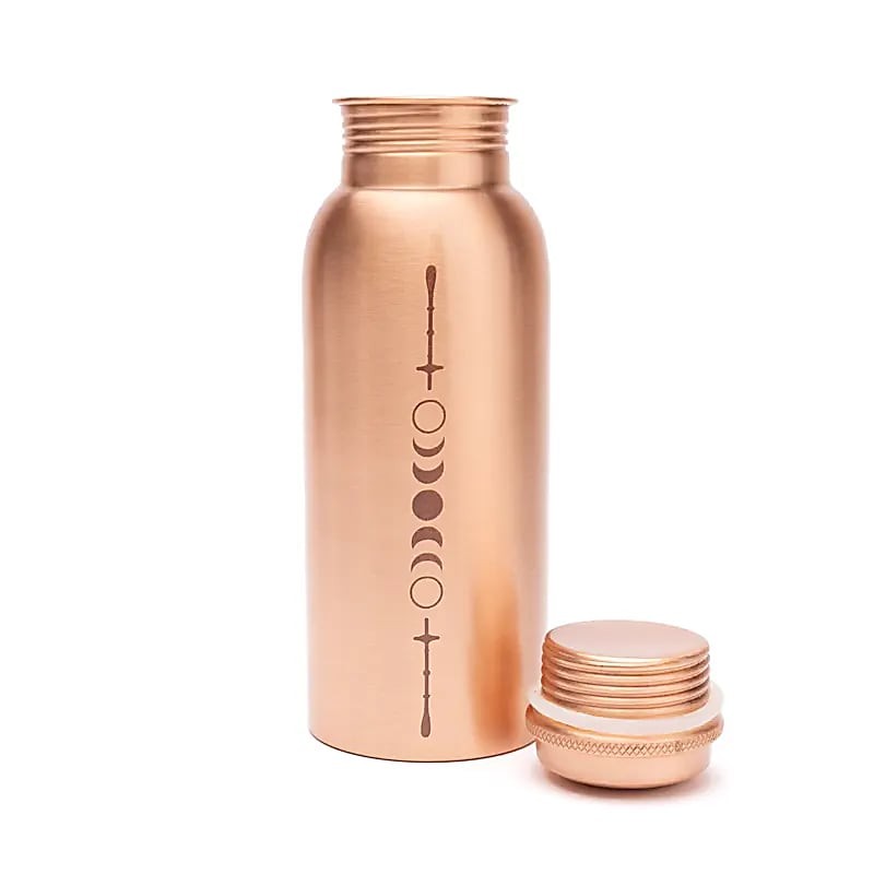 Miedziana butelka do picia Yogi & Yogini fazy księżyca 500 ml
