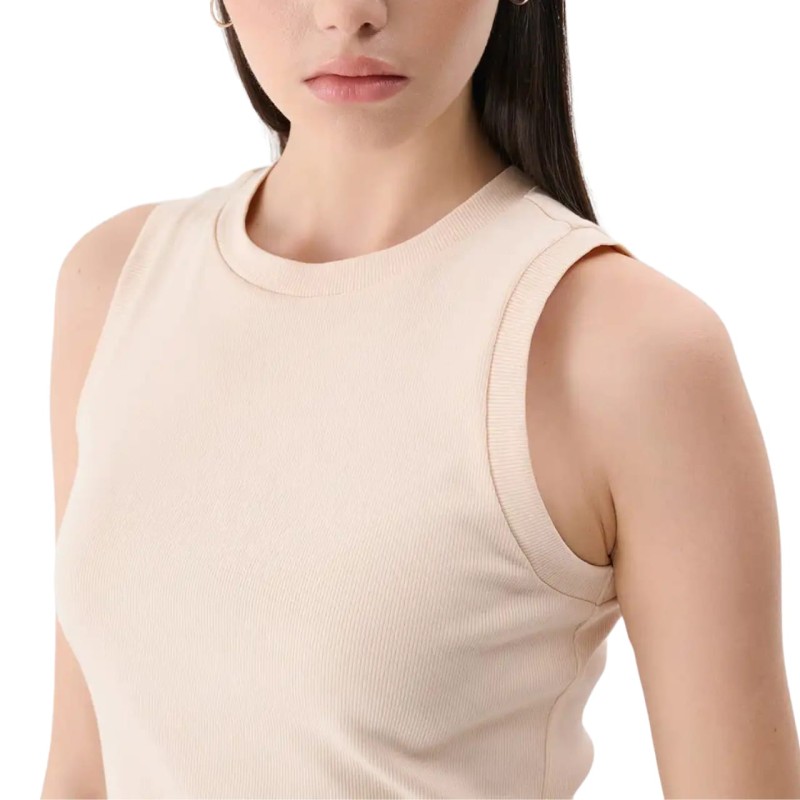 Koszulka top do jogi i pilatesu 4F - Beżowy