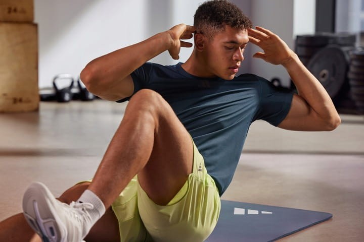 Mata do pilatesu Adidas Fitness Mat 7 mm - niebieski