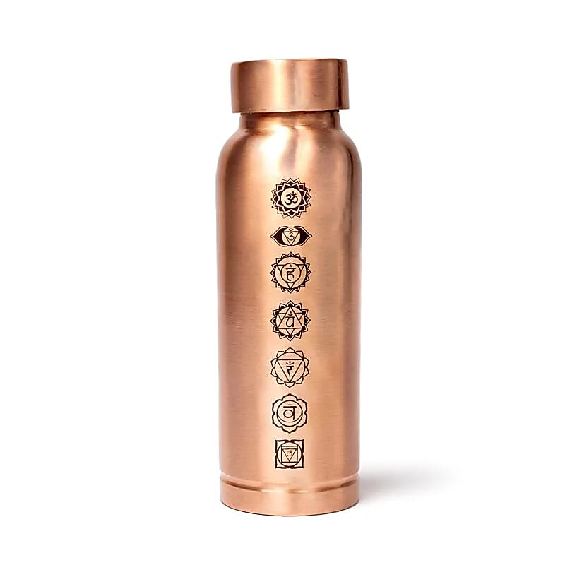 Miedziana butelka do wody Yogi & Yogini 7 Czakr 500 ml