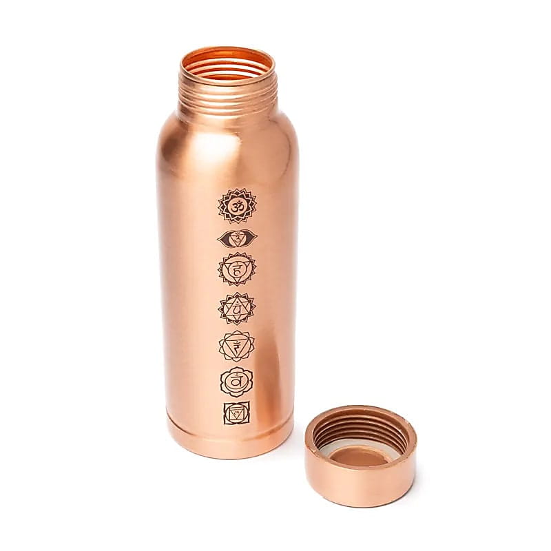 Miedziana butelka do wody Yogi & Yogini 7 Czakr 500 ml