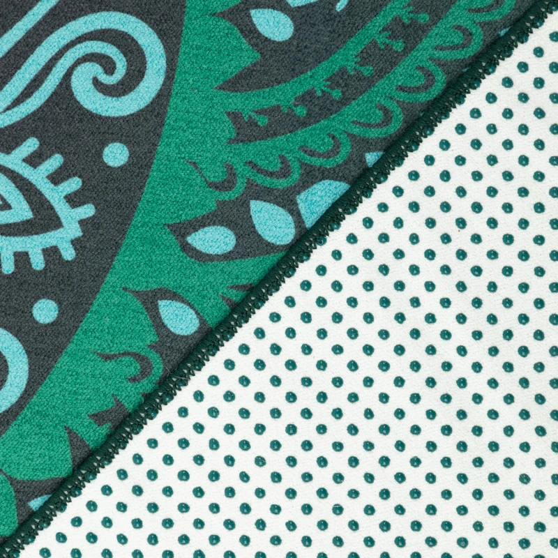 Ręcznik do jogi GRIP² Mandale, Jungle Green