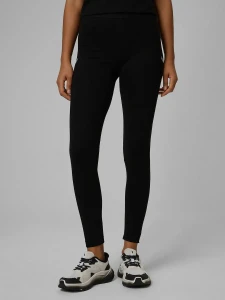 Legginsy damskie 4F na co dzień, średni stan, czarne