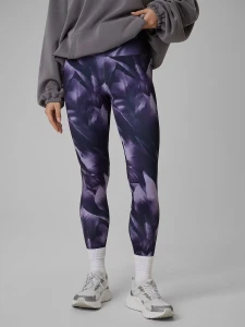 Legginsy damskie 4F z nadrukiem, wysoki stan, multikolor