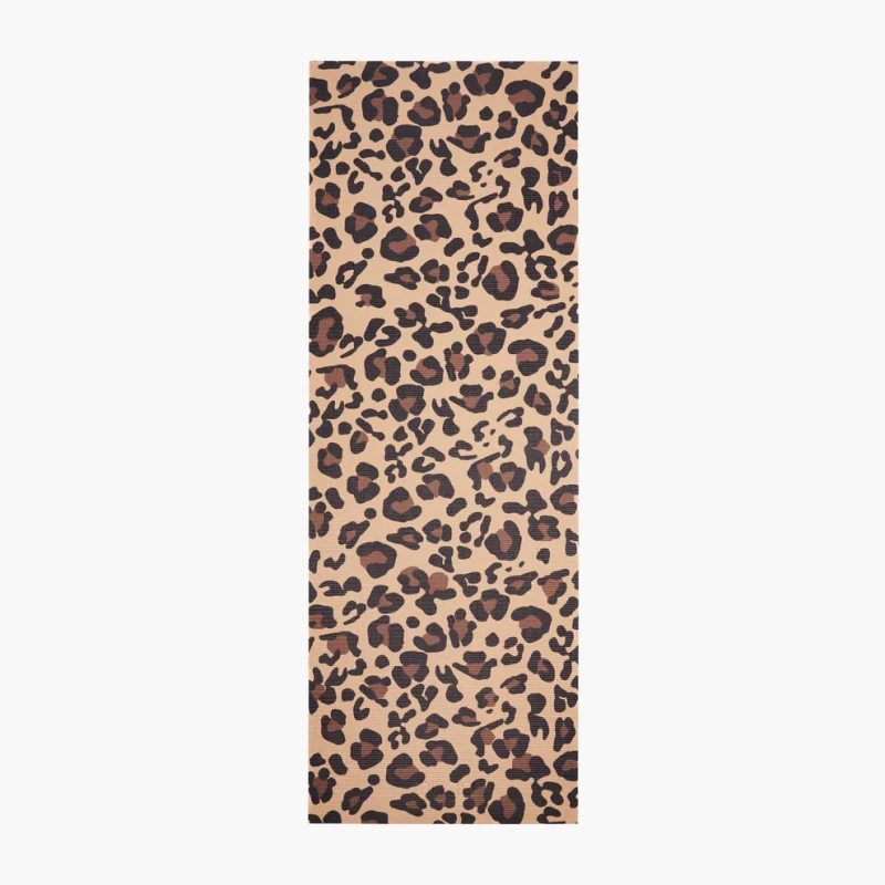 Zestaw do jogi myga Leopard Yoga Set: mata, klocek, pasek