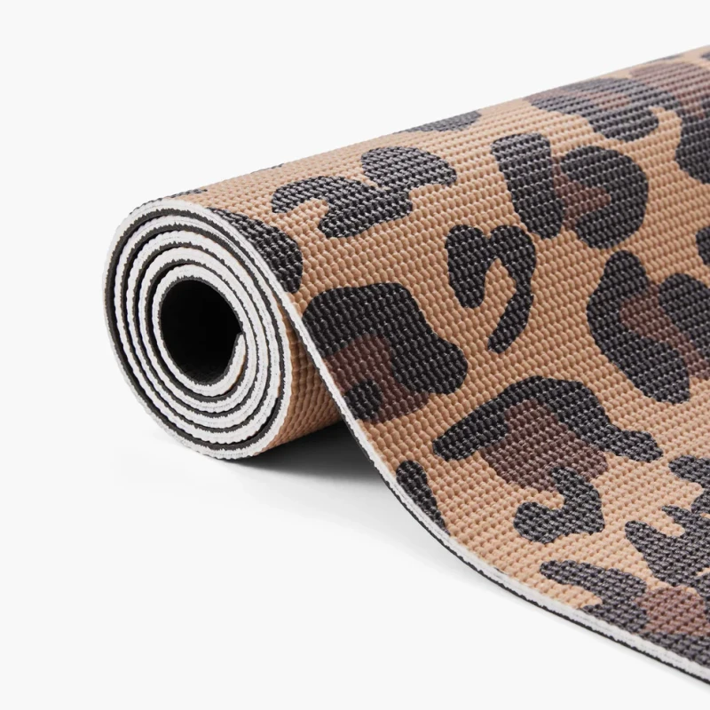 Zestaw do jogi myga Leopard Yoga Set: mata, klocek, pasek