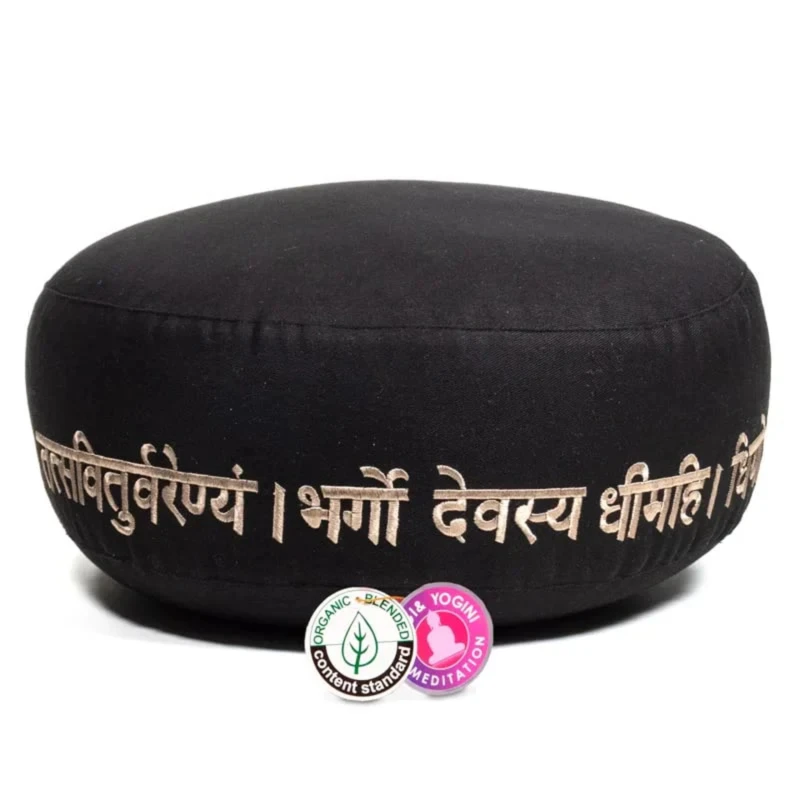 Poduszka do medytacji Gayatri Mantra – bawełna organiczna OCS