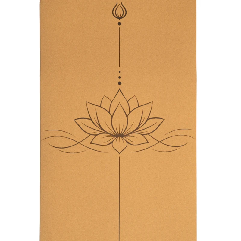Korkowa mata do jogi 5 mm - Lotus