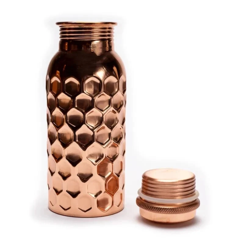 Miedziana butelka na wodę Yogi & Yogini, 500 ml