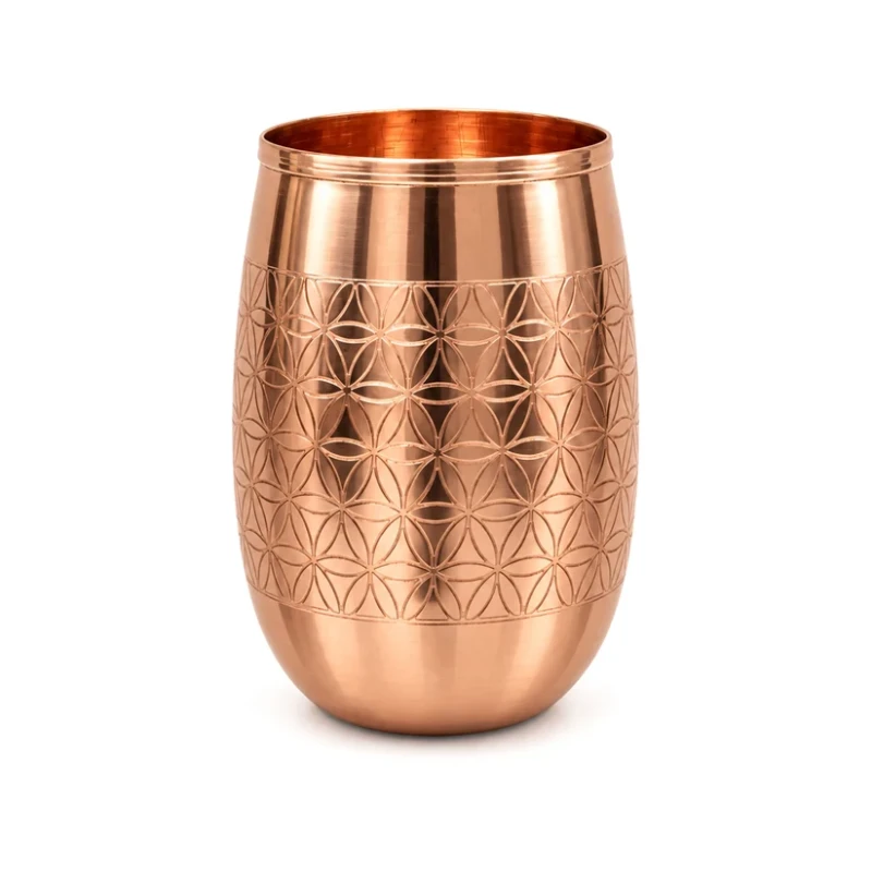 Miedziany kubek do picia Kwiat Życia Yogi & Yogini 350 ml