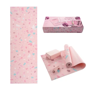 Zestaw do jogi myga Terrazzo Yoga Set: mata, klocek, pasek