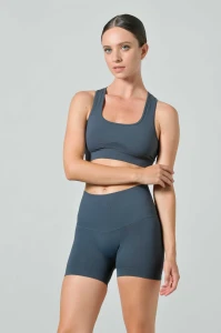 Damskie spodenki push-up Omm Yoga by Risalti Sculpt granatowe