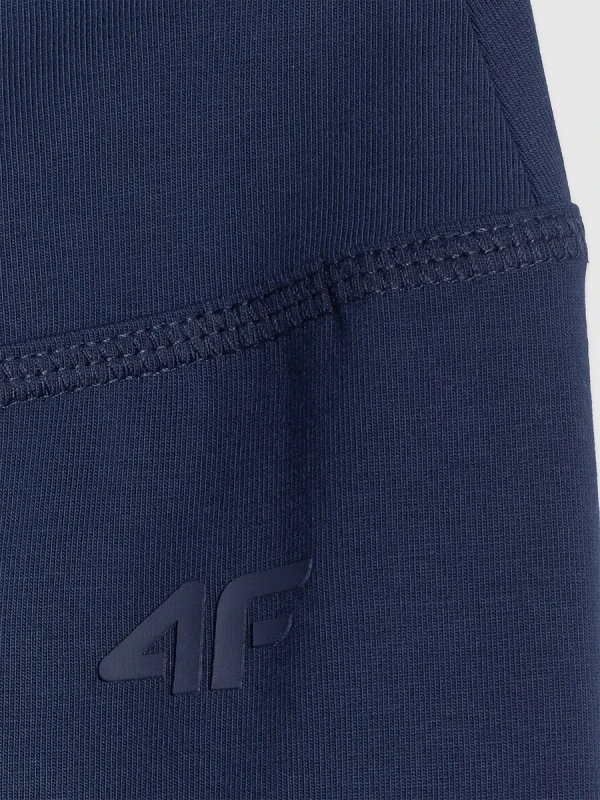 bawelniane-legginsy-flare-damskie-4f-granatowe