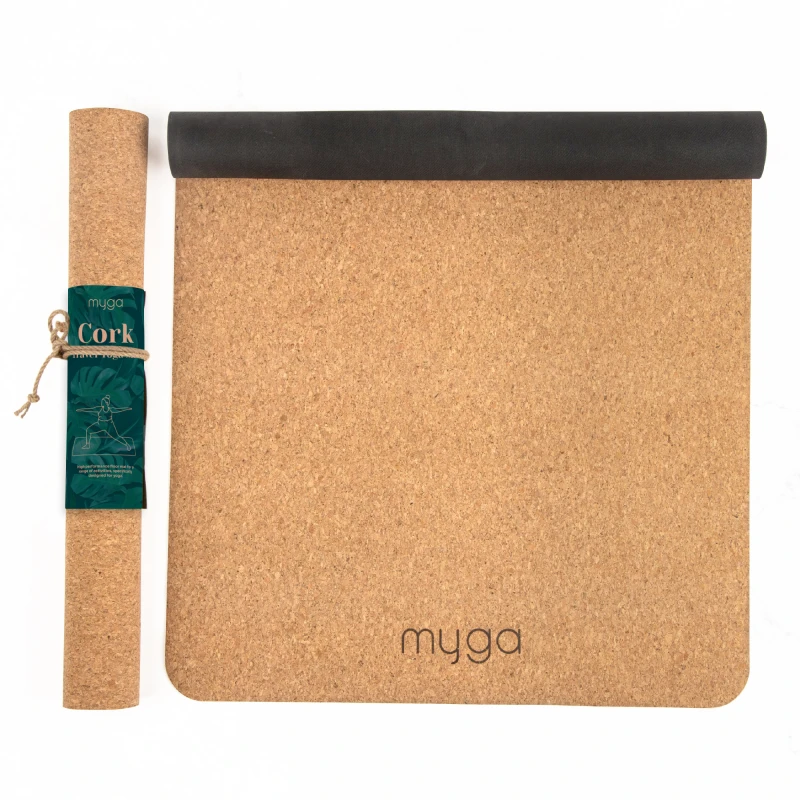 Kauczukowa mata do jogi myga z korka 2mm